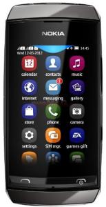 NOKIA - Telefon Mobil NOKIA Asha 305, TFT resistive touchscreen 3", 2MP, 10MB, Dual Sim (Gri inchis)