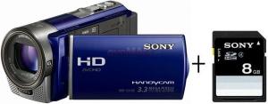 Sony -  Camera Video Sony HDR-CX130E (Albastra), Full HD + card SD 8GB