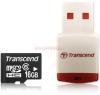 Transcend - cel mai mic pret! card microsdhc 16gb  + card reader-36418