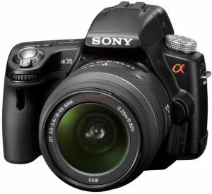 Sony - Aparat Foto D-SLR SLT-A35K (Negru), Obiectiv 18-55 mm, Filmare Full HD, Vedere Panoramica 3D