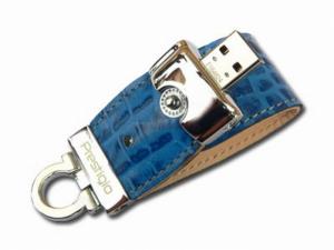 Prestigio - Stick USB Leather Drive&#44; 8GB (Blue) T3