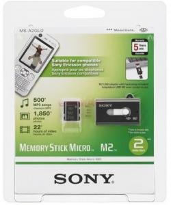 Sony - Card M2 2GB + USB Adapter
