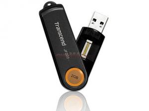 Transcend - Stick USB JETFLASH 2GB - Cititor amprenta (Portocaliu)