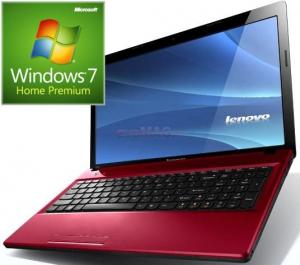 Lenovo - Laptop Lenovo IdeaPad G580AH (Intel Core i3-2370M, 15.6", 2x2GB, 500GB, nVidia GeForce 610M@1GB, HDMI, BT, Win7 HP, Rosu)