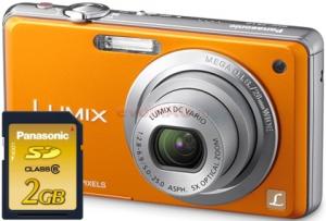 Panasonic - Camera Foto DMC-FS10 (Portocalie) + Card SD 2GB
