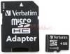 Verbatim - card microsdhc 4gb (class 4)