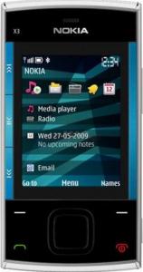 NOKIA - Telefon Mobil X3 2GB  (Black / Blue)