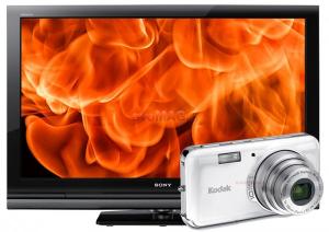 Sony - Cel mai mic pret! Promotie! Televizor LCD 40" KDL-40 V4000 + Camera Foto Kodak V1003