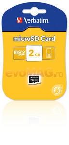 Verbatim - Cel mai mic pret! Card microSDC 2GB