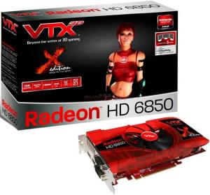 VTX3D - Placa Video Radeon HD 6850 X-Edition, 1GB, GDDR5, 256bit, DVI, HDMI, DisplayPort, PCI-E 2.1