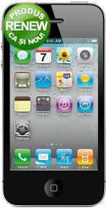 Apple -  RENEW!    Telefon Mobil Apple iPhone 4, 1GHz, iOS 4, TFT capacitive touchscreen 3.5", 5MP, 32GB (Negru)
