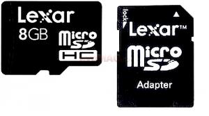 Lexar - Card microSDHC 8GB (Class 2) + Adaptor SD
