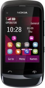 NOKIA - Telefon Mobil NOKIA C2-02 Touch and Type, TFT resistive touchscreen 2.6", 2MP, 10MB (Negru)