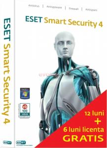 Eset - Cel mai mic pret! Smart Security 4 (Home Edition) (+ 6 luni Gratuit)