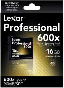 Lexar - Card Compact Flash 16GB (600x)