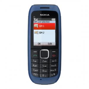 NOKIA - Telefon Mobil C1- 00, Dual SIM  (Blue)