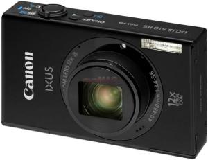 Canon -   Aparat Foto Digital IXUS 510 HS (Negru), Filmare Full HD, LCD cu TouchScreen + CADOU