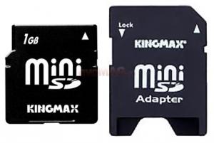 Kingmax - Card miniSD 1GB + adaptor