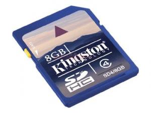 Kingston -  Card SDHC 8GB (Class 4)