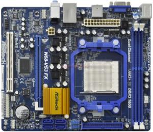 ASRock -  Placa de baza N68-VS3 FX, Nforce 630A + GeForce7025, AM3+, DDR III, PCI-E 16x