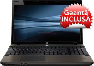 HP - Laptop ProBook 4520s WT170EA (Dual Core P6100, 15.6", 2GB, 320GB, ATI HD 5470 @512, BT, Linux, Geanta, Modem)