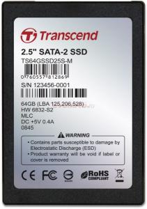 Transcend - SSD 2.5", SATA II 300, 64GB (MLC)