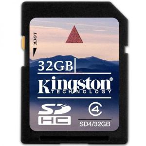 Kingston -  Card SDHC 32GB (Class 4)