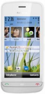 NOKIA -  Telefon Mobil NOKIA C5-03, 600 MHz, Symbian 9.4, TFT resistive touchscreen 3.2", 5MP, 40MB (Alb/Liliac)