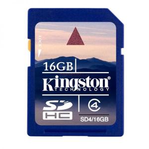 Kingston -  Card Kingston SDHC 16GB (Class 4)