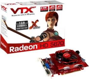VTX3D - Placa Video Radeon HD 5670 X-Edition, 1GB, GDDR5, 128bit, DVI, VGA, HDMI, PCI-E 2.1
