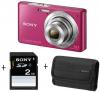 Sony - Aparat Foto Digital DSC-W610 (Roz) + Card SD 2GB + Husa