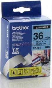 Brother - Brother Etichete TZ561 36mm (negru/albastru)