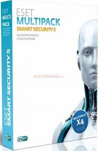 Eset - Promotie Smart Security Multipack v5, 4 calculatoare, 1 an, Licenta Box