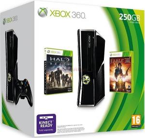 Microsoft - Consola Xbox 360 Premium System&#44; 250GB + Halo Reach + Fable III + CADOU