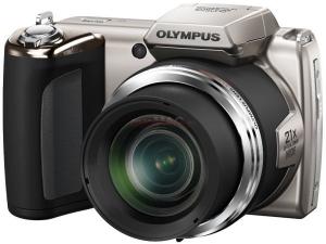 Olympus -   Aparat Foto Digital Traveller SP-620UZ (Argintiu), Filmare HD, Poze 3D + CADOURI