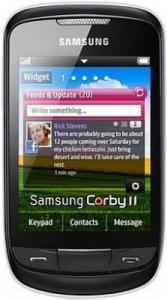 Samsung - Telefon Mobil S3850 Corby II&#44; TFT capacitive touchscreen 3.2&quot;&#44; 2MP&#44; 26MB (Gri)