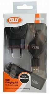 Celly - Set Incarcator Auto, Cablu de Date pentru M600, S5230