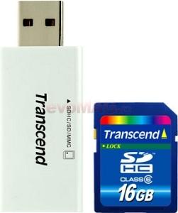 Transcend - Card SDHC 16GB  + Card Reader