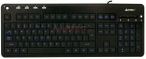 A4Tech - Tastatura A4Tech KD-126-1 Iluminata, leduri albastre (Neagra)