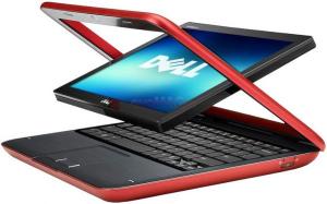 Dell -  Laptop Inspiron DUO (Intel Atom N570, 10.1" MultiTouch, 2GB, 320GB @7200rpm, Intel HD Graphics, BT, Win7 HP, Rosu)