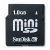 Sandisk - card mini sd 1gb + adaptor