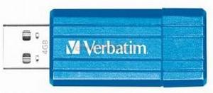 Verbatim - Cel mai mic pret! Stick USB PinStripe 4 GB (Albastru)