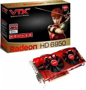 VTX3D - Placa Video Radeon HD 6950 1GB&#44; GDDR5&#44; 256 bit&#44; Dual-link DVI-I&#44; Single-Link DVI-D&#44; HDMI&#44; DisplayPort&#44; PCI-E 2.1