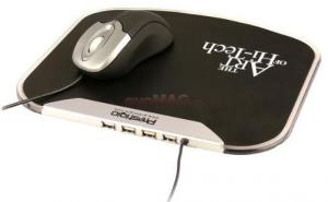 Prestigio - Hub USB si Mouse Pad PR34HUMP (Negru)