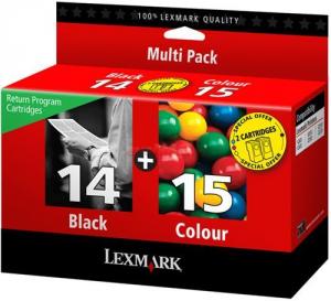 Lexmark - Cartus cerneala Lexmark Nr. 14 / Nr. 15 (Negru / Color)