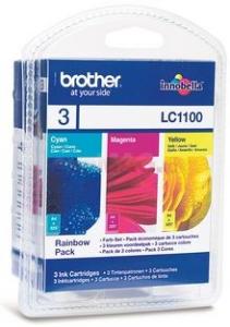 Brother - Cartuse cerneala Brother LC1100RBWBP (1 x LC1100M Magenta&#44; 1 x LC1100Y Galben&#44; 1 x LC1100C Cyan)