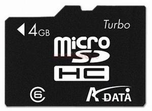 Card microsdhc 4gb (clasa 6)