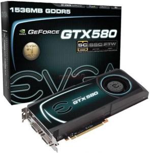 EVGA - Placa Video GeForce GTX 580 Superclocked+ , 1.5GB, GDDR5, 384 bit, 2 x Dual-link DVI-I, HDMI, PCI-E 2.0