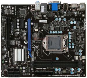 MSI -    Placa de baza MSI H55M-E23, Intel H55, LGA 1156, 2 x DDR III, 1 x PCI-Ex 16x