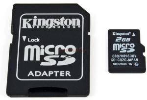 Kingston - Lichidare! Card MicroSD 2GB + Adaptor SD